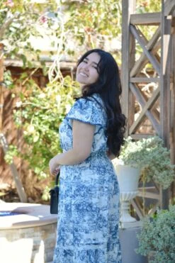 Marguerite Navy Blue Toile Dress -Women Dresses Store Facetune 09 03 2025 22 25 42