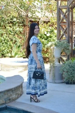 Marguerite Navy Blue Toile Dress -Women Dresses Store Facetune 09 03 2025 22 28 52