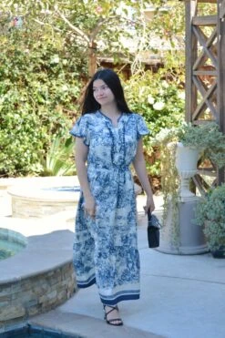 Marguerite Navy Blue Toile Dress -Women Dresses Store Facetune 09 03 2025 22 29 38