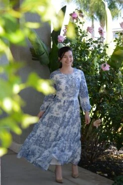 New Marbella Navy Toile Maxi Dress -Women Dresses Store Facetune 10 05 2024 18 20 26