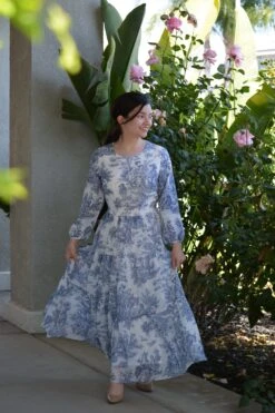 New Marbella Navy Toile Maxi Dress -Women Dresses Store Facetune 10 05 2024 18 22 04