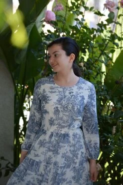 New Marbella Navy Toile Maxi Dress -Women Dresses Store Facetune 10 05 2024 18 25 33