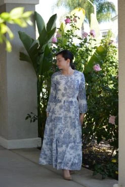 New Marbella Navy Toile Maxi Dress -Women Dresses Store Facetune 10 05 2024 18 26 25