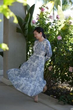 New Marbella Navy Toile Maxi Dress -Women Dresses Store Facetune 10 05 2024 18 31 18