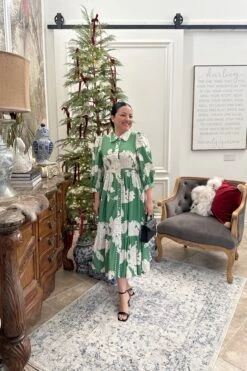 Tova Green Floral Midi Dress -Women Dresses Store Facetune 12 11 2024 09 06 33