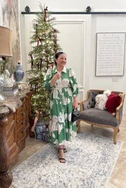 Tova Green Floral Midi Dress -Women Dresses Store Facetune 12 11 2024 09 07 04