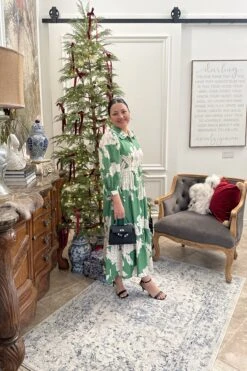 Tova Green Floral Midi Dress -Women Dresses Store Facetune 12 11 2024 09 07 29