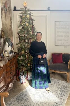 Harley Navy Plaid Maxi Skirt -Women Dresses Store Facetune 12 12 2024 11 14 06