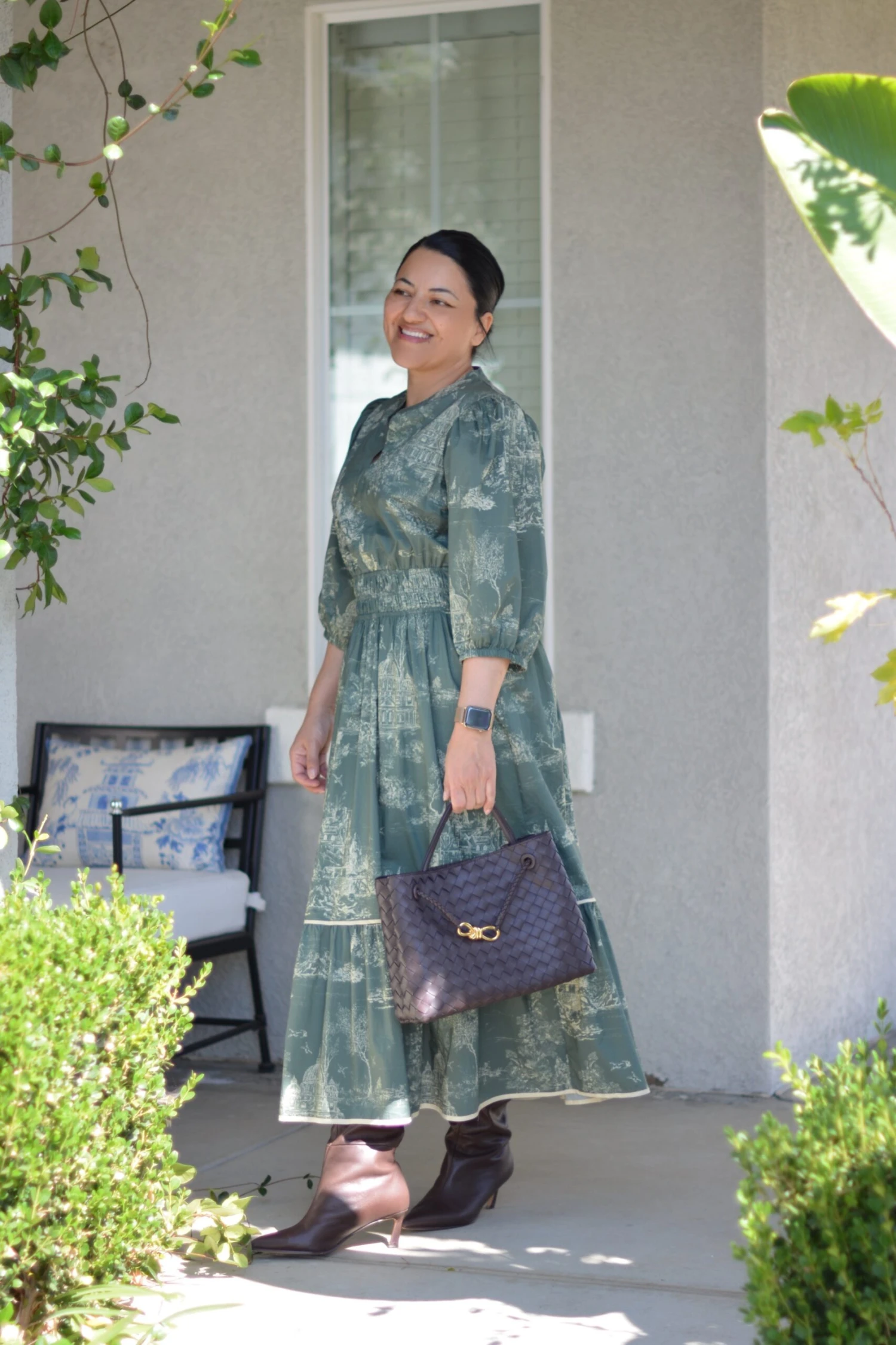 Briseida Toile Olive Green Cotton Dress 3 Briseida Toile Olive Green Cotton Dress