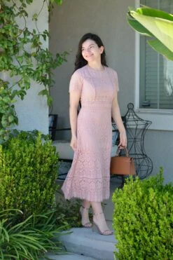 Minnie Pink Eyelash Lace Dress