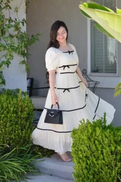 Mattie Cream Bow Dress