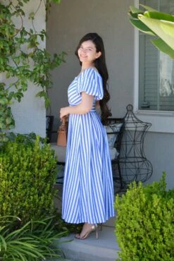Ollie Blue Stripe Midi Dress -Women Dresses Store Facetune 19 04 2025 14 39 15