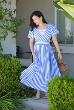 Ollie Blue Stripe Midi Dress -Women Dresses Store Facetune 19 04 2025 14 40 50