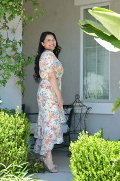 Maude Floral Highlow Dress