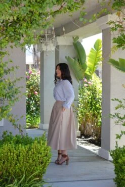 Lela Linen Blend Tan Midi Skirt -Women Dresses Store Facetune 23 05 2025 16 08 56