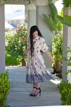 Mallory Cream Midi Shirt Dress