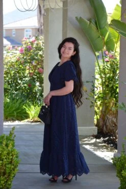 Loretta Navy 100% Cotton Eyelet Dress -Women Dresses Store Facetune 23 05 2025 19 08 02