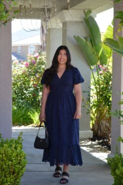 Loretta Navy 100% Cotton Eyelet Dress -Women Dresses Store Facetune 23 05 2025 19 27 56