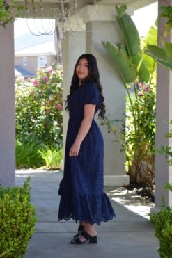 Loretta Navy 100% Cotton Eyelet Dress -Women Dresses Store Facetune 23 05 2025 19 28 07