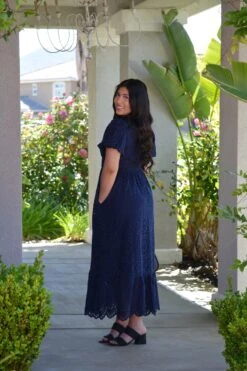 Loretta Navy 100% Cotton Eyelet Dress -Women Dresses Store Facetune 23 05 2025 19 28 13