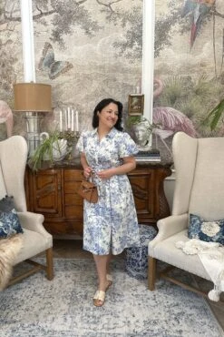 Marcia Blue Floral Cotton Midi Dress -Women Dresses Store Facetune 25 02 2025 11 30 01