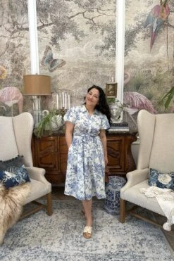 Marcia Blue Floral Cotton Midi Dress -Women Dresses Store Facetune 25 02 2025 11 31 03