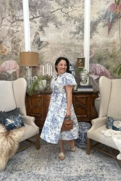 Marcia Blue Floral Cotton Midi Dress -Women Dresses Store Facetune 25 02 2025 11 31 39