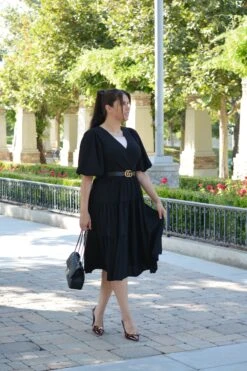 Addy Black Faux Wrap Dress -Women Dresses Store Facetune 25 07 2024 15 08 24