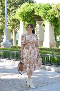 Bridget Brown Floral Midi Dress 11 Bridget Brown Floral Midi Dress -Women Dresses Store Facetune 25 07 2024 15 35 23