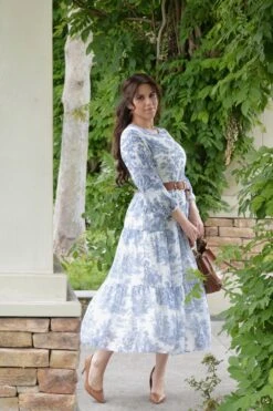 New Marbella Navy Toile Maxi Dress -Women Dresses Store Facetune 27 05 2024 14 55 53