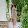 Maeve Taupe Midi Dress