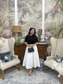 Miriam Off White Midi Skirt