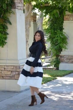 Zully Black Stripe Cotton Dress 18 Zully Black Stripe Cotton Dress -Women Dresses Store Facetune 28 06 2024 17 31 59