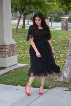 Novalee Black Ruffled Tulle Dress -Women Dresses Store Facetune 28 10 2023 15 24 04