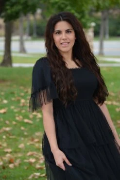 Novalee Black Ruffled Tulle Dress -Women Dresses Store Facetune 28 10 2023 15 25 14