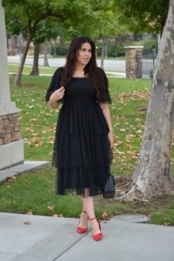 Novalee Black Ruffled Tulle Dress -Women Dresses Store Facetune 28 10 2023 15 26 03