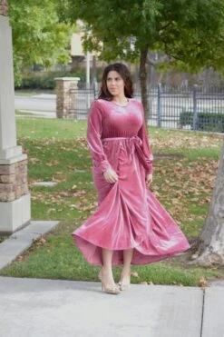 Cameo Pink Velvet Maxi Dress -Women Dresses Store Facetune 28 10 2023 18 15 44 f9da6554 bd7b 4603 a8bf b40a91cb506c