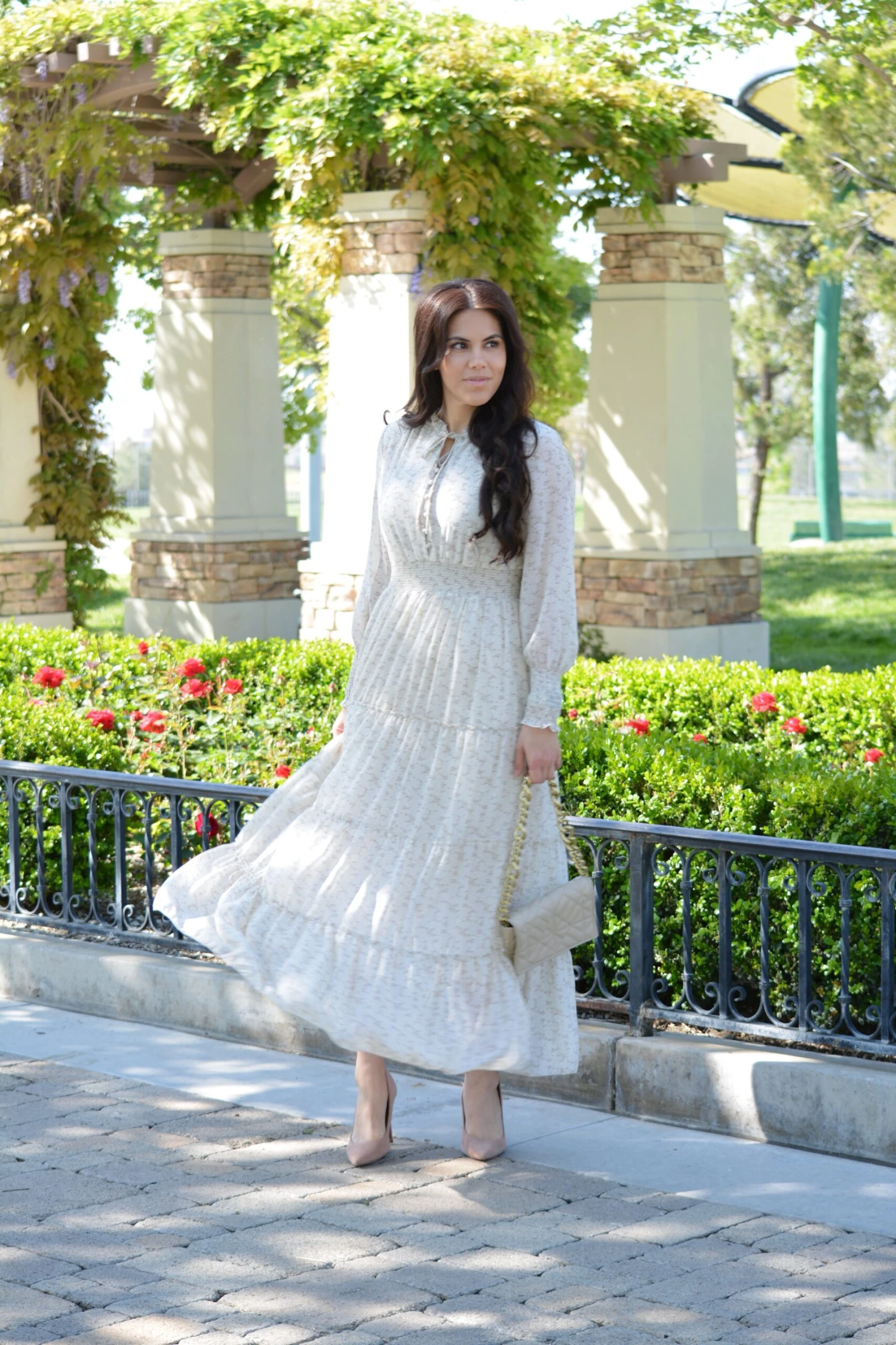 Etta Ivory Floral Maxi Dress 8 Etta Ivory Floral Maxi Dress - Image 6