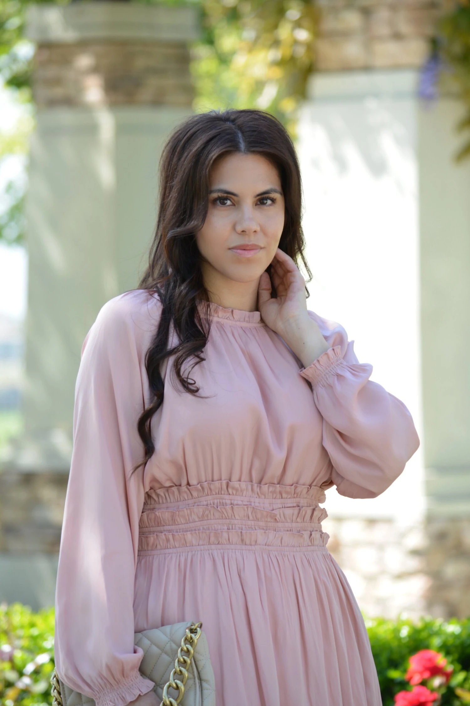 Verona Peach Satin Dress 4 Verona Peach Satin Dress - Image 2