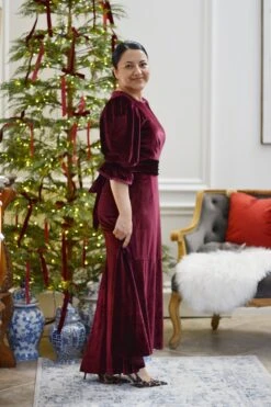 Montreal Burgundy Velvet Dress -Women Dresses Store Facetune 29 09 2024 16 05 56