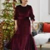 Montreal Burgundy Velvet Dress -Women Dresses Store Facetune 29 09 2024 16 09 48