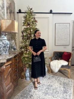 Evelyn Black Velvet Lace Dress -Women Dresses Store Facetune 29 10 2024 15 00 26