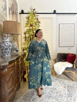 Faith Teal Floral Maxi Dress -Women Dresses Store Facetune 31 10 2024 14 48 32