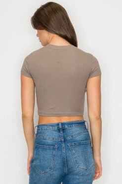 Mier Ribbed Cropped Layering Tops (black And White) -Women Dresses Store IMG 0742