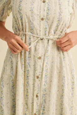 Lois Blue Floral Embroidered Dress -Women Dresses Store IMG 2887