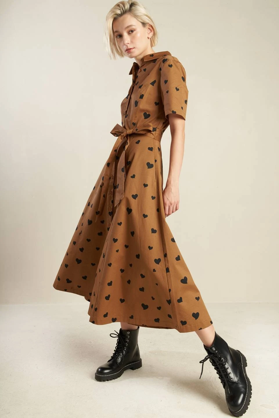 Alyson Brown Heart Cotton Dress 16 Alyson Brown Heart Cotton Dress - Image 14