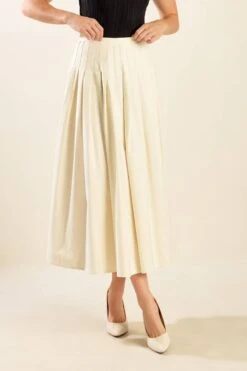 Loren Cream Woven Skirt -Women Dresses Store IMG 6927