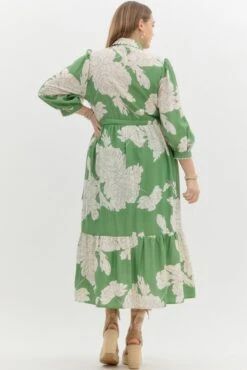 Tova Green Floral Midi Dress -Women Dresses Store IMG 8730