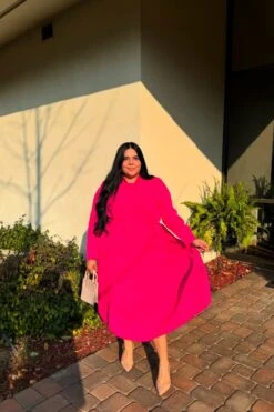 Britain Fuchsia Pink Dress -Women Dresses Store IMG 9069 4583f359 db92 4a30 bd23 d490407b34c1