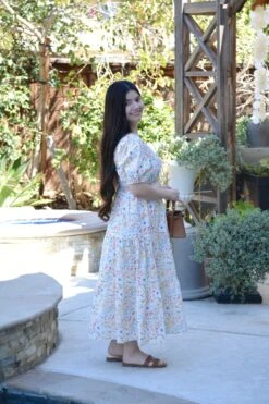 Ethel 100% Cotton Spring Floral Midi Dress -Women Dresses Store Snapseed 15eae19a d27f 4e80 bab3 b75b18ddec1a